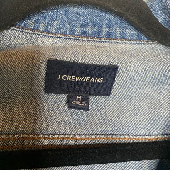 J. Crew Medium Wash Fitted Jean jacket Classic Sz Medium - Picture 6 of 9
